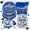 BLUE, variant on 168pcs 2026 Graduation Decorations, Graduation Party Supplies 2026 Includes Plates, Cups, Napkins, Cutlery, 2026 College High School Graduation Party Decorations | 24 Guests (Red/Blue/Green/Orange)