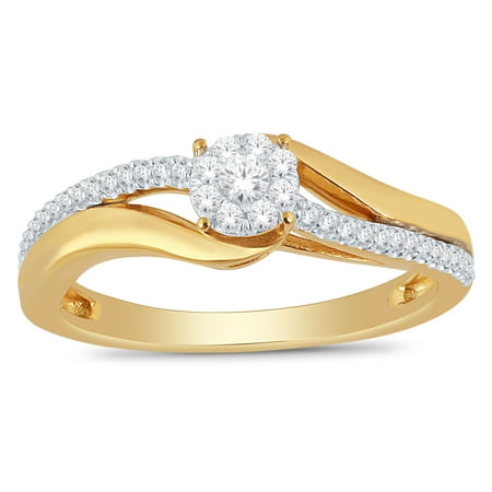 Her Special Place - Her Special Day 1/4 CT. T.W. Diamond Promise Ring in 10KT Yellow Gold, IGL Certified