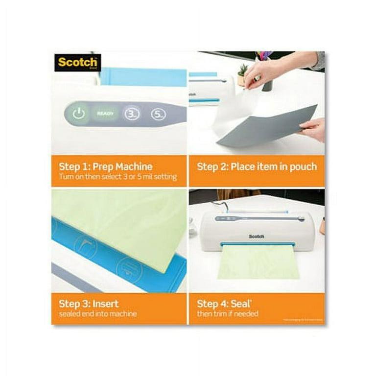 3M Comm Self-Sealing Laminating Sheets, 6 mil, 9.06 x 11.63, Gloss Clear, 10/Pack - Each