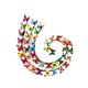thumbnail image 5 of 200 pegatinas de mariposas, mariposas, manualidades, arte y decoración con imanes. Mezcla de colores, 5 of 9
