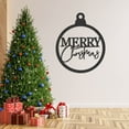 thumbnail image 3 of Merry Christmas Wooden Round Wreath 28.5 x 23.5 Inches Black Christmas Signs For Porch, Indoor, Outdoor, Farmhouse Decorations, 3 of 5