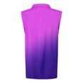 thumbnail image 5 of Puliio Women's Polo Shirts Lapel Gradient Color Sleeveless T Shirt Casual Comfortable Breathable Summer Daily Wear And Sports Camisole Tops, 5 of 5
