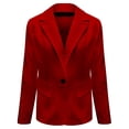 thumbnail image 6 of Baberdicy Blazer Jackets for Women, Women's Autumn and Winter Long Sleeved Button Solid Color Cardigan Small Suit Jacket Womens Blazer Red, 6 of 6