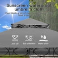 thumbnail image 4 of 10'x10' Gazebo Outdoor Canopy UV Protection Canopy Tent with 4 Sidewall for BBQ Party Patio Outdoor,Grey, 4 of 7
