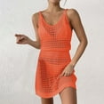 thumbnail image 2 of Taqqpue Women's Swimsuit Coverup Sexy Spaghetti Strap V Neck Sleeveless Bathing Suit Hollow Out Dresses Loose Beach Vacation Swimwear, 2 of 6