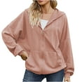 thumbnail image 4 of QUYUON Plus Size Duster Cardigan Deals Long Sleeve Cardigan Jacket Polyester Womens Cardigans Pockets Cardigan Jacket Style Q-10775 Fall Cardigan Sweater Outerwear Coat Pink S, 4 of 5
