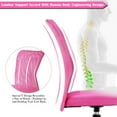 thumbnail image 4 of YRLLENSDAN Armless Office Chair with Wheels, Adjustable Ergonomic Desk Chair, Mesh Rolling Computer Chairs, Home Bedroom Study Student Adults, Pink, pack of 3, 4 of 7