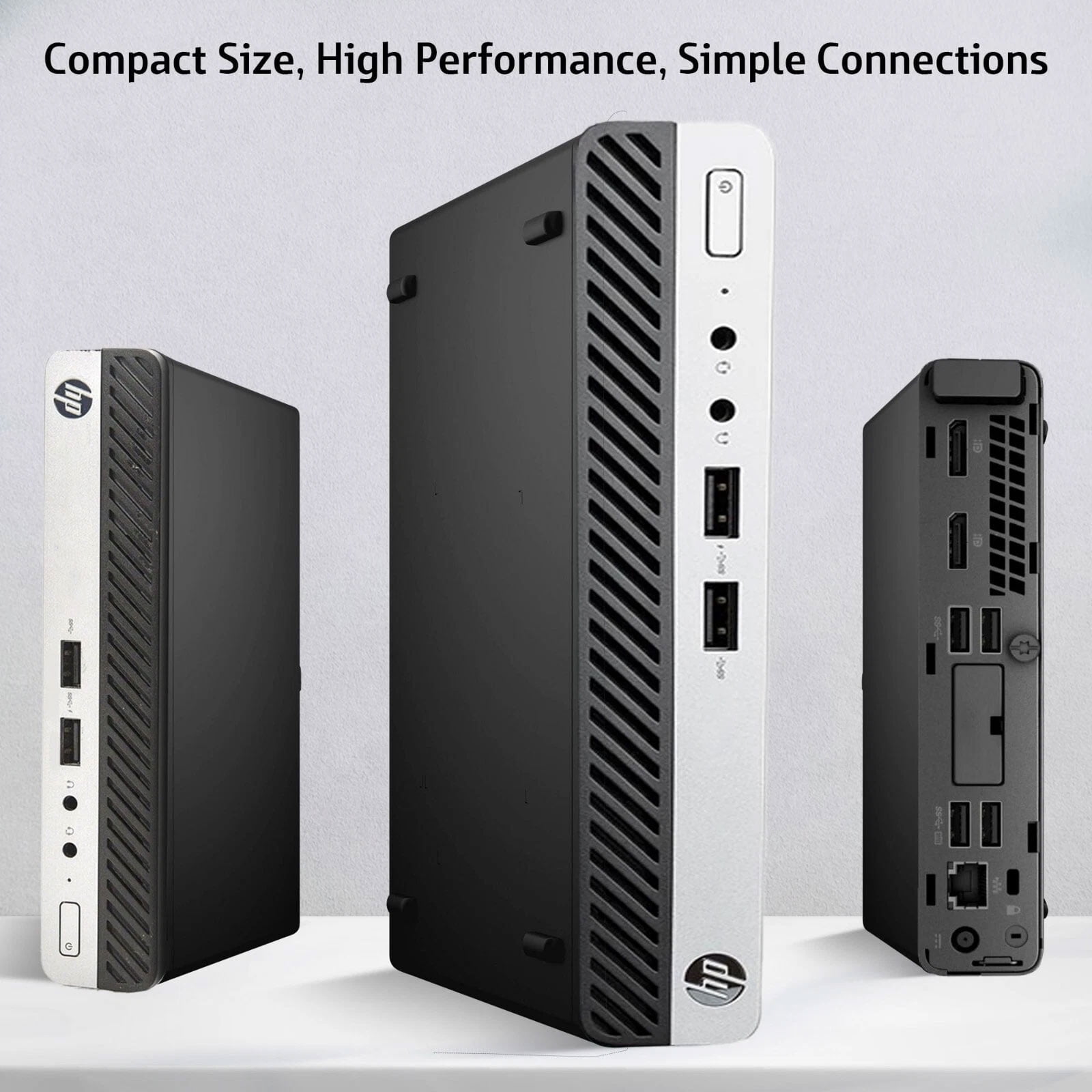 Restored HP Prodesk 400 G4 Desktop Mini PC Intel Quad-Core i5-8500T, 16GB Ram, 512GB NVMe SSD, Built-in WiFi, Wireless Keyboard & Mouse, Windows 11 Pro (Refurbished)