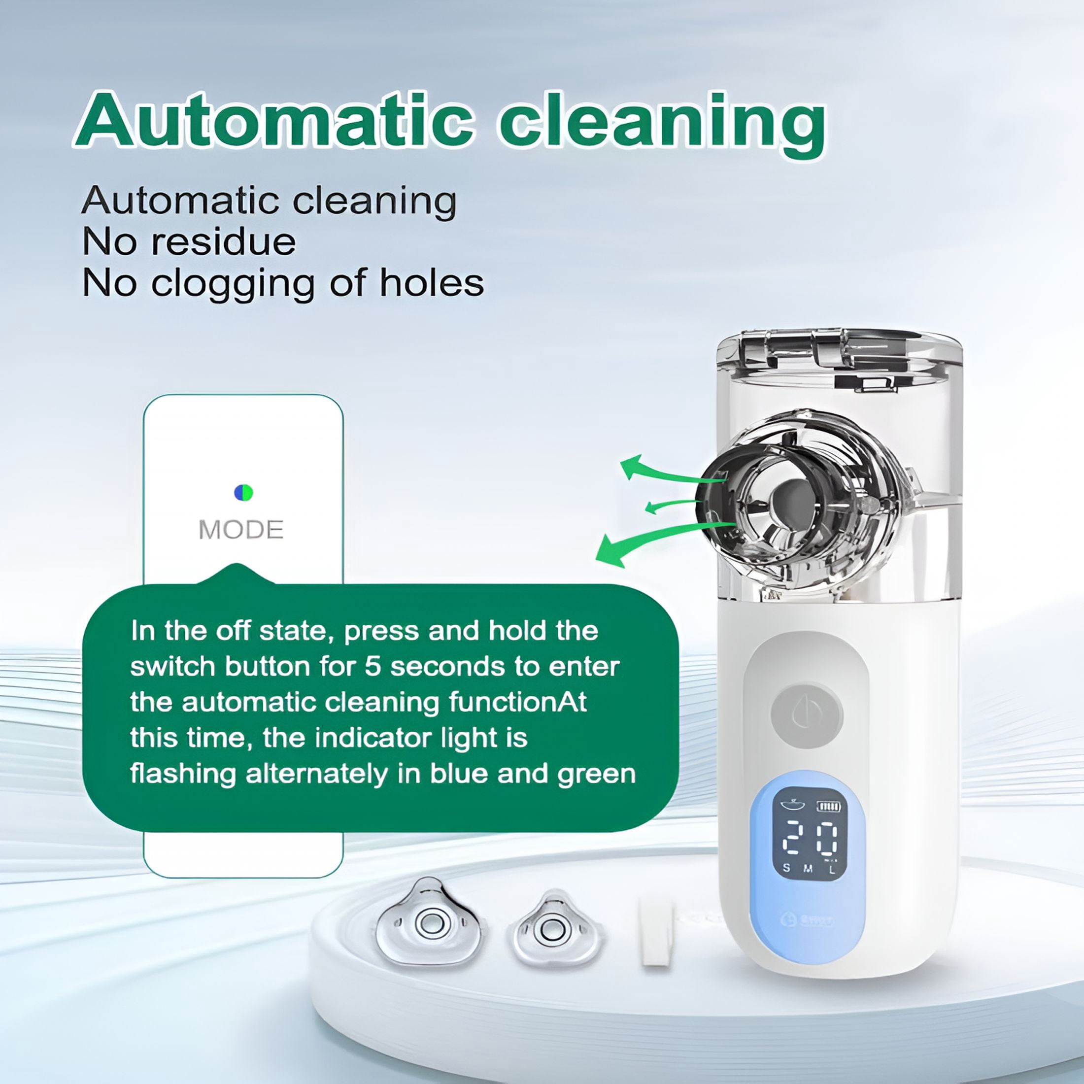 HIBIBUD Portable Humidifier Machine with LCD Display,3 Modes portable humidifiers for travel