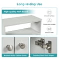 thumbnail image 5 of Clearance! Bathroom Floor Cabinet, Double Door Storage Organizer with Shelves for Home Office Furniture, White, 5 of 9
