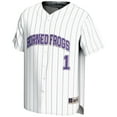 thumbnail image 2 of Youth GameDay Greats #1 White TCU Horned Frogs Lightweight Baseball Jersey, 2 of 4