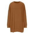 thumbnail image 5 of Ultrave Fleece Tops for Women Trendy Casual Long Sleeve Solid Color Woman Top, 5 of 6
