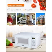Commercial Chef CHM770W 0.7 Cubic Feet Microwave Oven, White