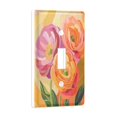 thumbnail image 2 of Yayeee Toggle Light Switch Wall Plate 1-Gang 4.5"x2.7" Home Decorative Outlet Cover, Pink Abstract Floral, 2 of 7