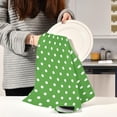 thumbnail image 6 of Dreamtimes Soft Absorbent Reusable Kitchen Towels, Set of 6|28x18 in, Green Polka Dot Dining Kitchen Living Room Tea Towels Dish Towels Decorative Towels, 6 of 7