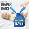 thumbnail image 5 of Baby Diaper Bag Disposable (500 Count, Blue) Fresh Baby Powder Scented Easy Tie Handles Bulk Diaper Sacks (500 Bags), 5 of 8