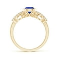 thumbnail image 2 of ANGARA Natural 1.1 ct Tanzanite Vintage Style Ring with Diamond Accents in 14K Yellow Gold for Women (Size-8x6mm) | December Birthstone, Anniversary, Jewelry Gift for Women | Natural Tanzanite Ring, 2 of 8