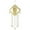 Gold Solid Buddha Diamond 14" x 1" x 30", variant on DecMode Gold Metal Eclectic Windchime
