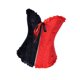thumbnail image 2 of Corsé debajo del busto Top suave sobre el busto para jeans Escenario Actuación Día de San Valentín Negro y rojo, 2 of 8