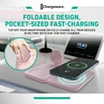 thumbnail image 5 of ChargeWorx 3-in-1 Wireless Charger, Foldable Magnetic Charging Station with 15-Watt Fast Charging, Compatible with iPhone, Samsung, and Other Phones, Smartwatches, and Headphones, Pink, 5 of 7