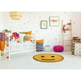 thumbnail image 2 of Deerlux Emoji Style Round Funny Smiley Face Kids Area Rug, Smiling Emoji Rug, 24" x 24", 2 of 6
