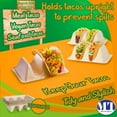 thumbnail image 4 of MT Products Pulp Fiber 2 Divider Taco Holder 7" x 4.25" x 3.5" - Pack of 200, 4 of 6