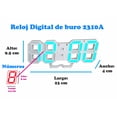 thumbnail image 1 of Reloj Digital Pared o Buro Color Azul Temperatura Alarma Hogar, 1 of 6