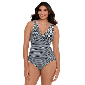 Catherine Malandrino Women&rsquo;s V-Neck Convertible Strap Bikini Swimsuit Top