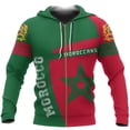 thumbnail image 2 of Sudadera con capucha y cremallera con estampado del emblema de Marruecos en 3D para hombre, tótem espiritual, bandera de Marruecos, sudadera con capucha con cremallera, ropa Harajuku Y2k, 2 of 5
