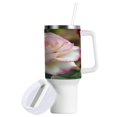 thumbnail image 2 of 40 Oz Car Handle Water Bottle Water Cup Water Bottle Water Jug Coffee Cup Travel Water Bottle A Pink Rose, 2 of 8