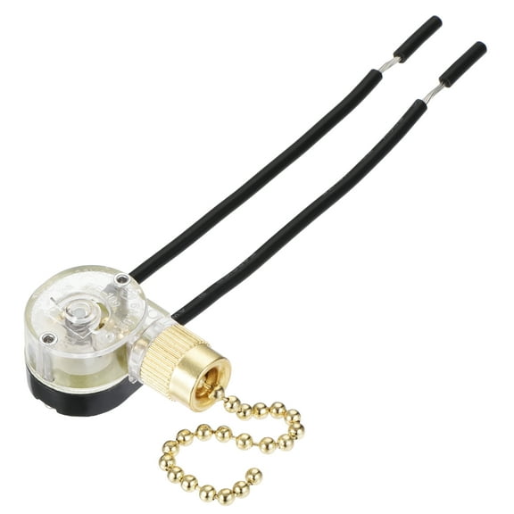 Uxcell Pull Chain Switch on-off ZE-109 for Ceiling Fan Lamp Light Golden