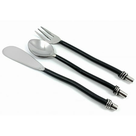 

Classy R Us Vibhsa Breakfast Flatware Set of 6 Pieces (Black Twisted) / Each