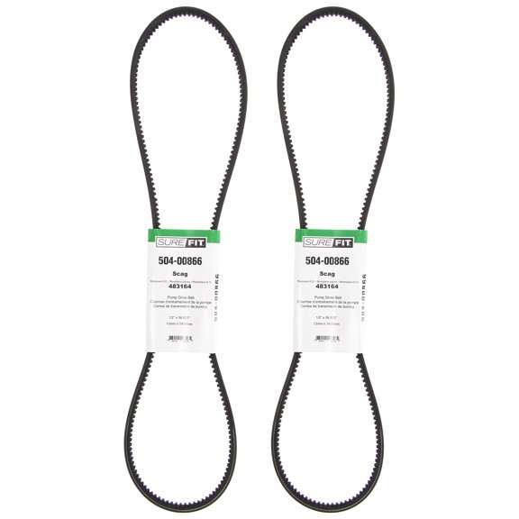 SureFit Pump Drive Belt 483164 Scag Z-Cat SMZC36 SMZC42 SZC36 SZC42 Mowers 2PK