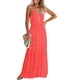 thumbnail image 1 of Vestido PRETTYGARDEN Maxi Naranja sin Mangas con Tirantes Espagueti Talle M, 1 of 5