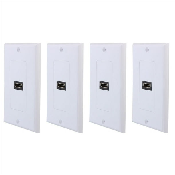 4X 1 Puerto Panel Placa de Cara de Pared Cubierta Acoplador Extender de Salida 3D 1080P