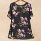 thumbnail image 2 of Gibobby Playera de Manga Corta con Cuello Redondo Camiseta manga corta casual con estampado floral suelto moda para mujer(Morado,CH), 2 of 3