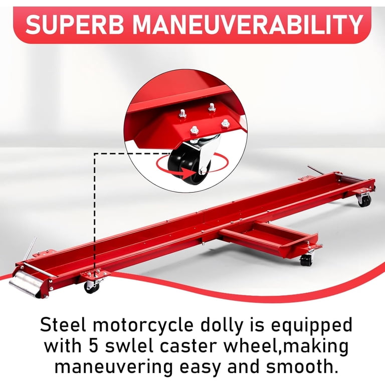 Ktaxon, Motorcycle Dolly, 1250 lbs, Heavy Duty Steel Red - Walmart.com
