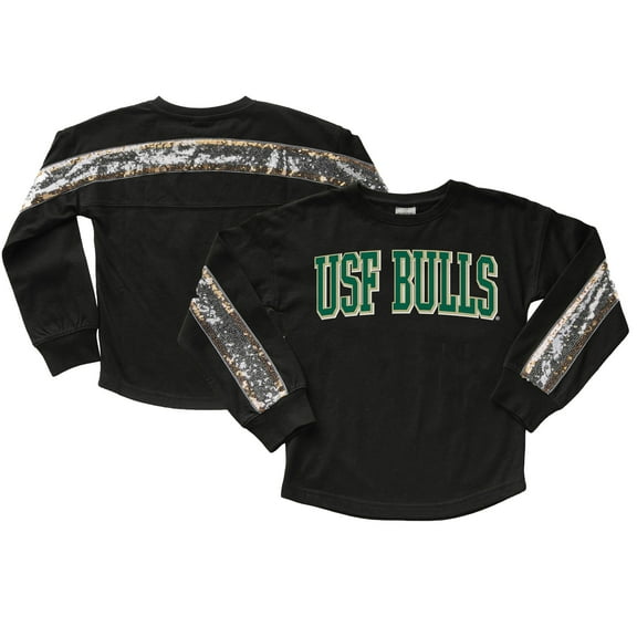 Girls Youth Gameday Couture Black South Florida Bulls Guess Who's Back Long Sleeve T-Shirt