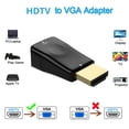 thumbnail image 3 of HD 1080P HDMI-Compatible con adaptador VGA Salida VGA Convertidor portátil (Negro), 3 of 8