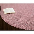 thumbnail image 2 of Tri-Color Farmhouse Braided Rug - Cotton Buffalo Check Red,White,Gray 3' X 5' Oval, 2 of 3