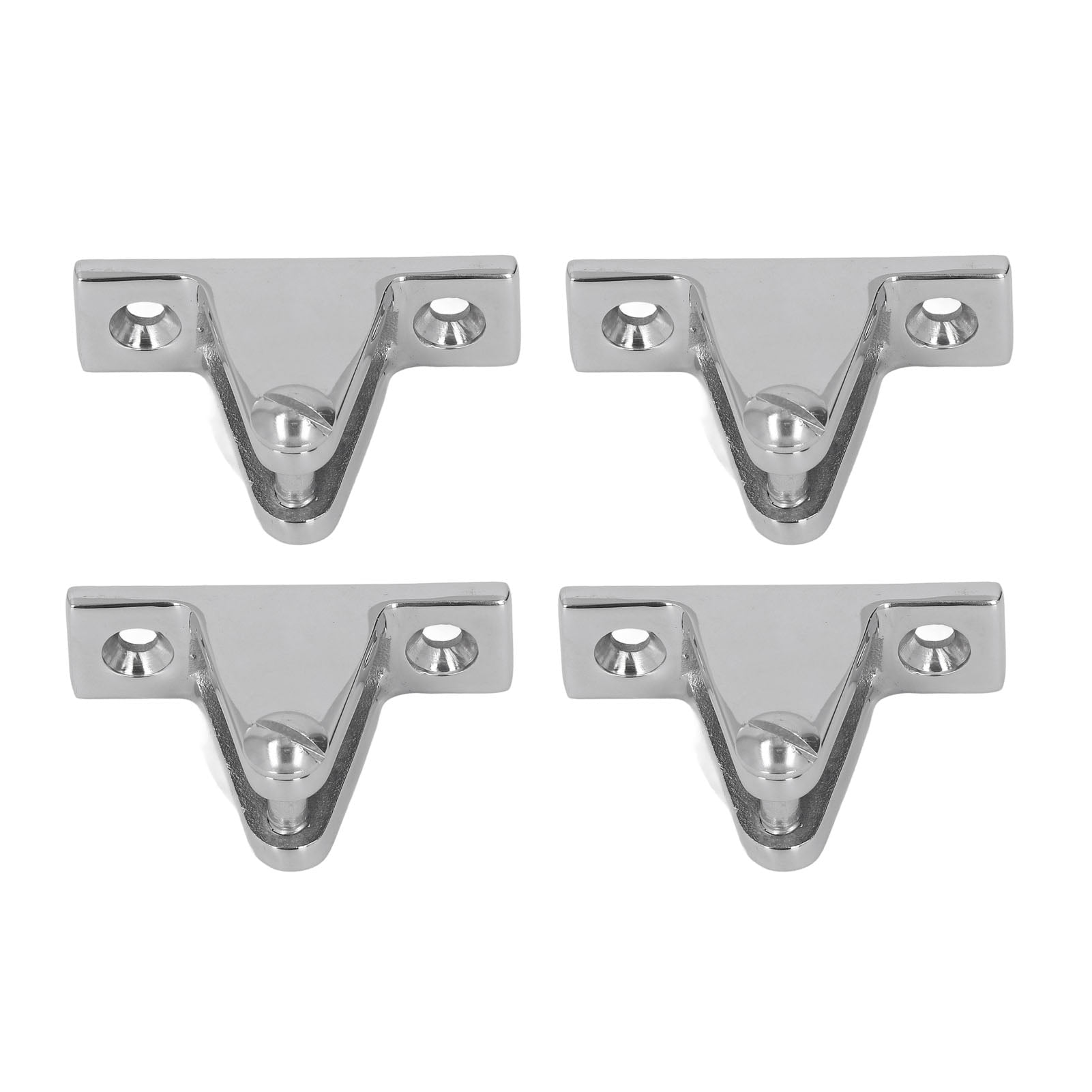 Xirurus 4Pcs 316 Stainless Steel Deck Hinge Mount for Boat Bimini Top Mounting Hardware Awning Fixed Accessories, Marine Yacht Replacement Parts, Heavy Duty Corrosion Resistant (2.4 inches / 6.1 cm)