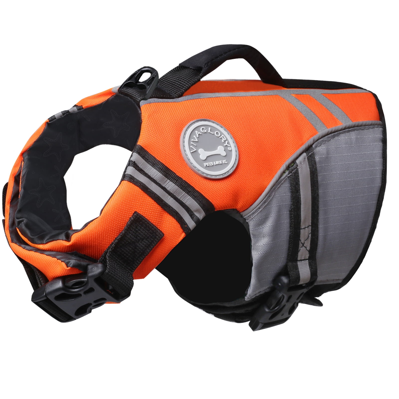 VIVAGLORY Dog Life Jacket Vest for Swimming, Sports Style, Bright