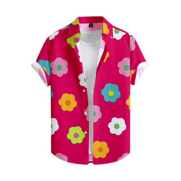 Camisas de Lino para Hombres, Manga Corta Camisa de Boliche Vintage con Cuello Cubano, Botón de Verano de Playa Casual