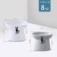thumbnail image 3 of Cuencos para gatos TAMAYKIM, inclinados, cerámica levantada, 240 ml, paquete de 2 unidades, blanco y gris, 3 of 7