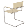 thumbnail image 7 of Breuer Chair Company Mart Stam Cantilever Armchair Arm Chair w/ Chrome Steel Frame & Creme Bonded Leather by Furnish Theory, 7 of 7