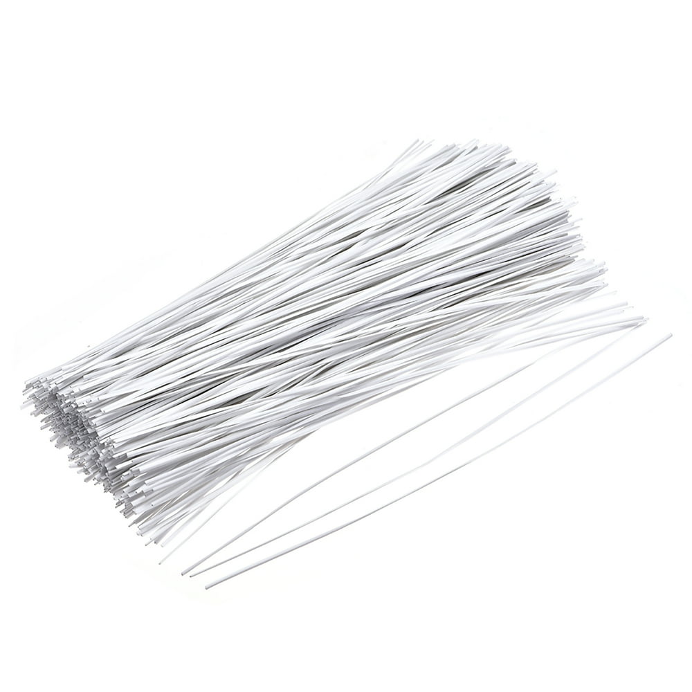 Metallic Twist Ties 200mm x 1.8mm Plastic White Cable Cord Ties 1000pcs