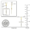 thumbnail image 5 of Dazzlingrock Collection Round Lab Grown White Diamond Encrusted Cross Pendant Pointed Edges with 18 inch Gold Chain for Women (0.24 ctw, Color H-I, Clarity SI2) in 18K Yellow Gold, 5 of 6