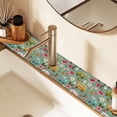 thumbnail image 2 of Yayeee Faucet Mat for Kitchen Sink 30" Diatomite Long Splash Guard Pad, Green Cartoon Trucks Pattern, 2 Pack, 2 of 7
