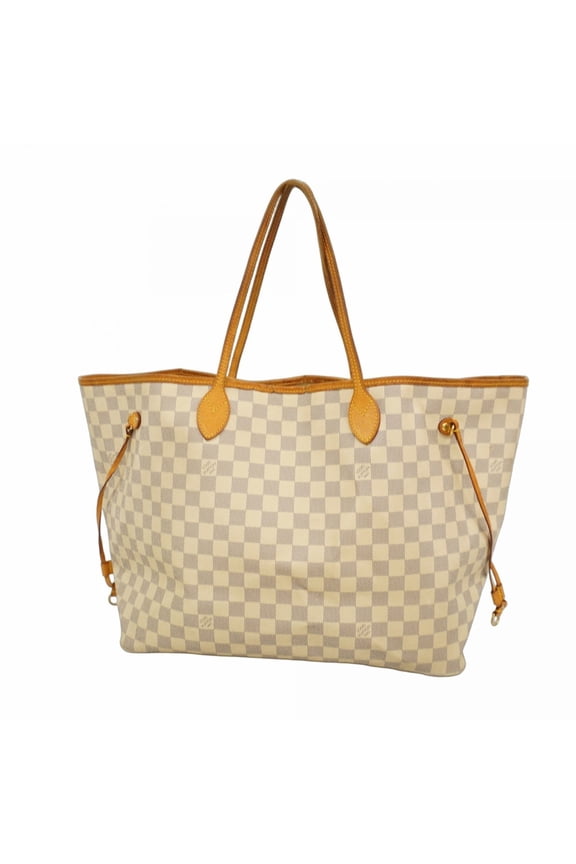 Pre-Owned Louis Vuitton Damier Azur Neverfull GM Tote Bag N51108 White Women's (Good)
