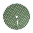 thumbnail image 2 of Falda para árbol de Navidad, falda para árbol de Navidad con estampado de renos, redonda, 43,3 pulgadas, para Navidad Verde, 2 of 9